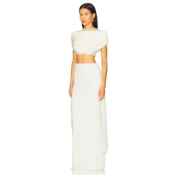 Deme By Gabriella Revolve Alyssa 3 Piece Co-Ord Set in Off White size medium - Picture 7 of 16